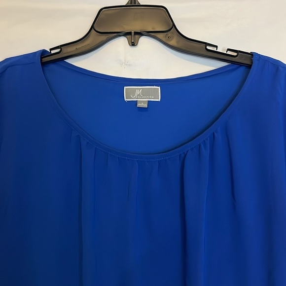 Women's, JM Collection, Flared, Short Sleeve Shirt, Size Large, - Picture 2 of 10